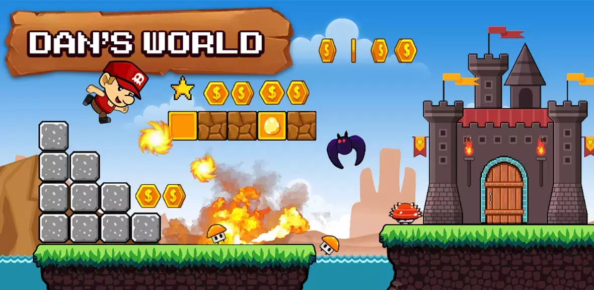 Super Dan's World - Run Game Zrzut ekranu 0