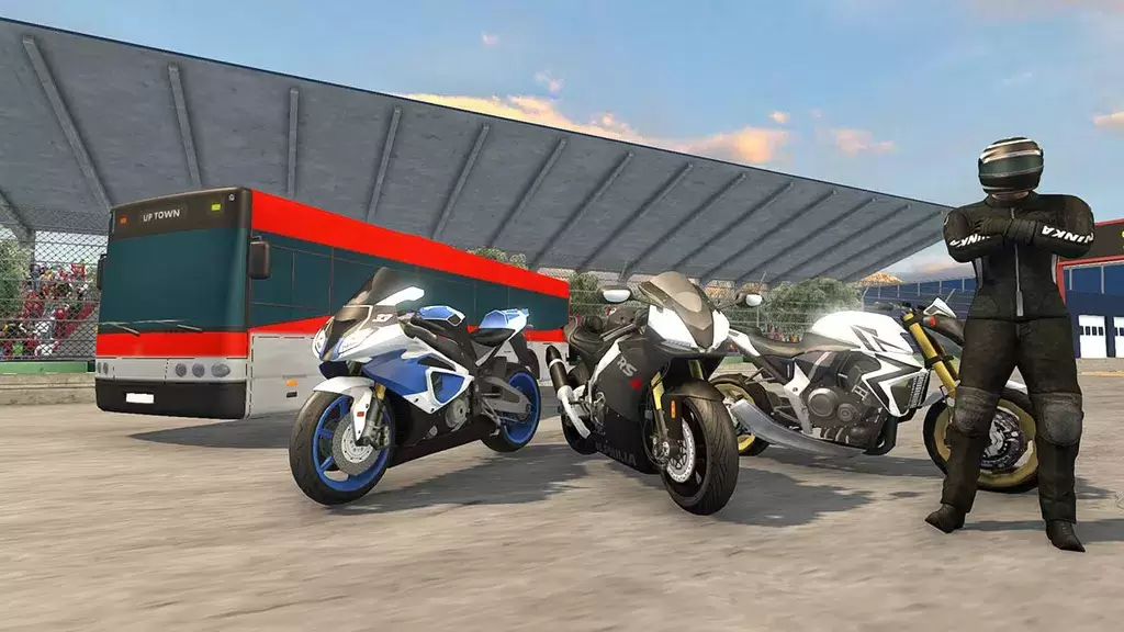 Bike VS Bus Racing Games Screenshot 1