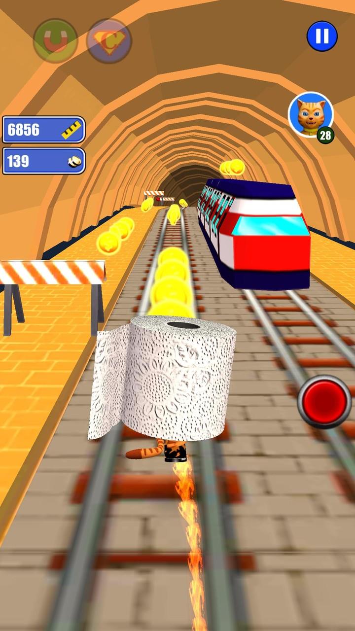 Toilet Paper Cat Run Screenshot 3