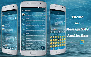 SMS Messages Bubble Rain Theme Schermafbeelding 0