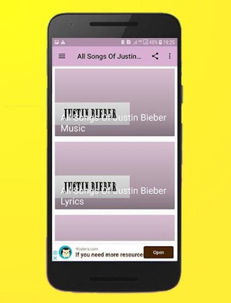 All Songs Of Justin Bieber Offline Capture d'écran 2