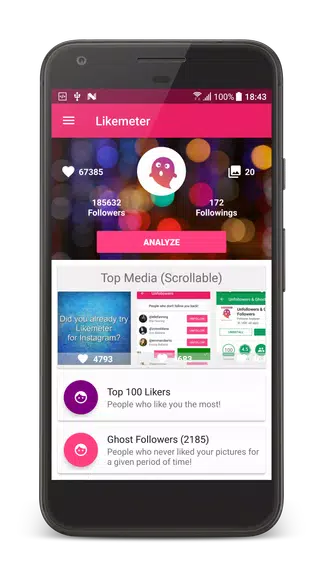Schermata Likes & Ghost Followers for Instagram 0