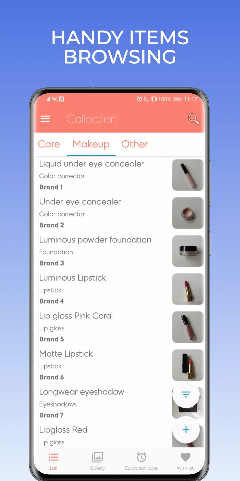 Beautistics: Makeup Organizer Screenshot 0