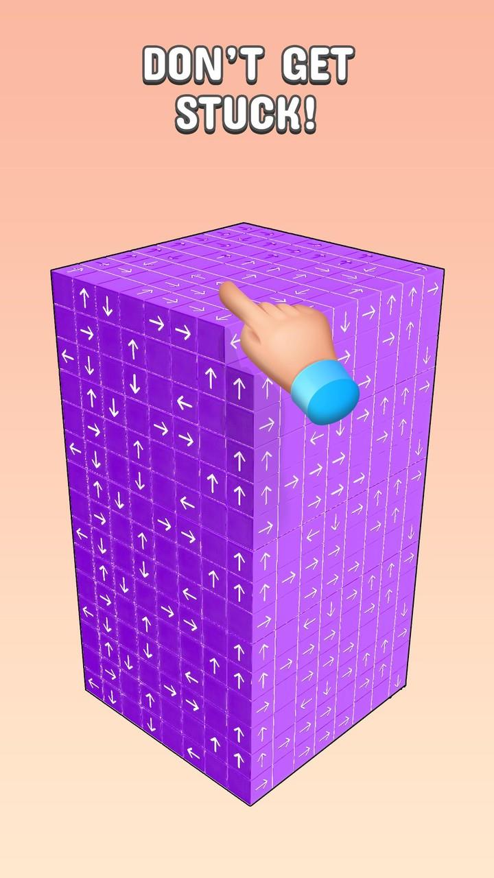 Tap to Unblock 3d Cube Away Zrzut ekranu 1