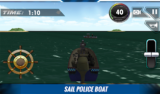 Police Boat Shooting Games 3D Captura de tela 3