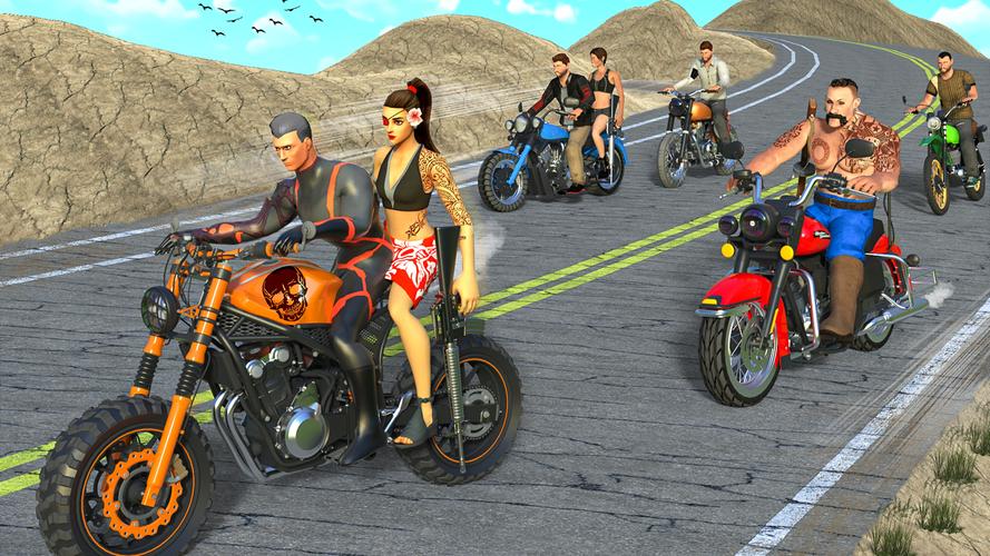 Gangster Bike: Real Race Game Ekran Görüntüsü 2