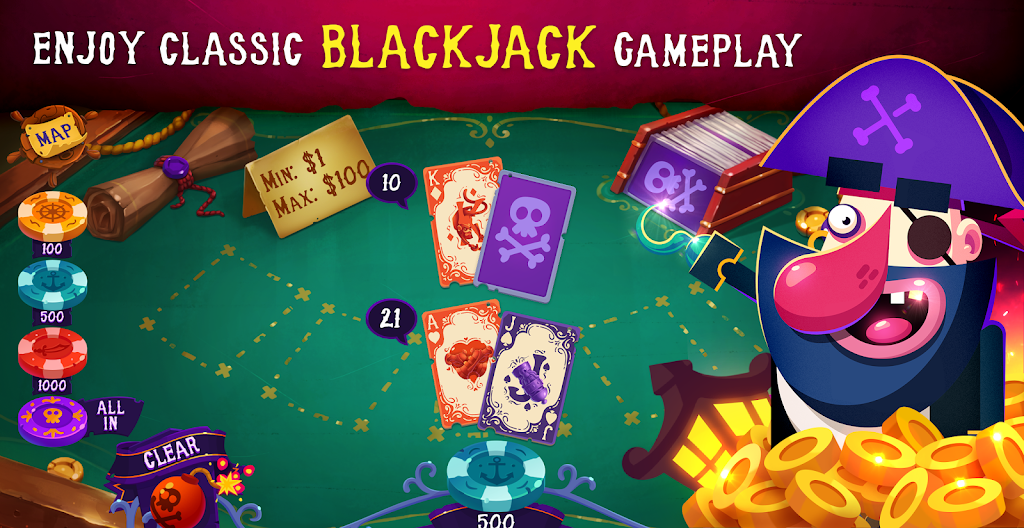 Pirates: Blackjack Free 21 ⚓ Tangkapan skrin 0