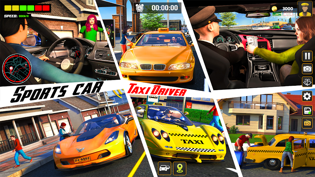 City Cab Driver Car Taxi Games ภาพหน้าจอ 2