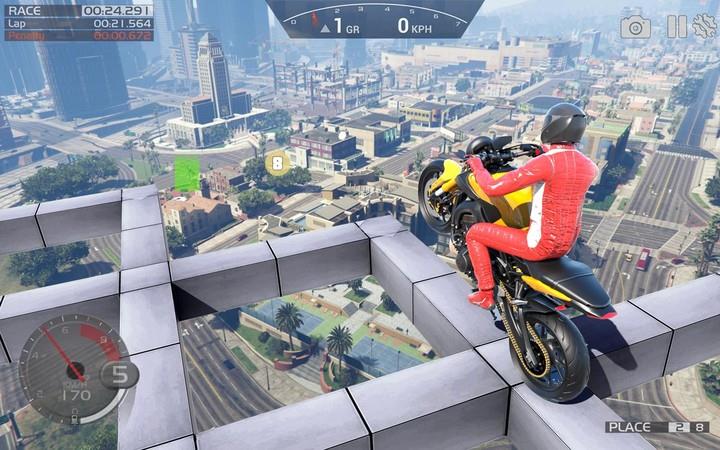 Crazy Stunt Rider GT Bike Game Ảnh chụp màn hình 2