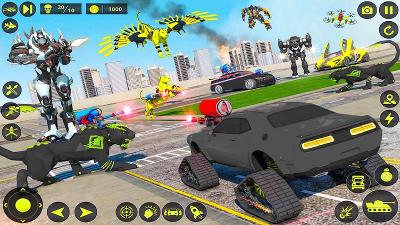 Army Tank Robot Car Games: Screenshot 1