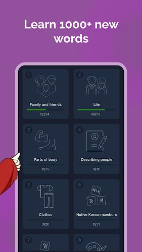 Learn Korean for Beginners! Schermafbeelding 1