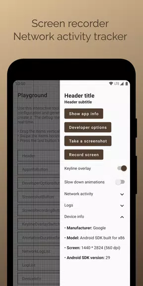 Beagle - Debug menu demo Ảnh chụp màn hình 2