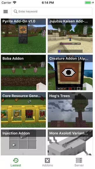 Schermata Addons for MCPE - Mods Packs 0