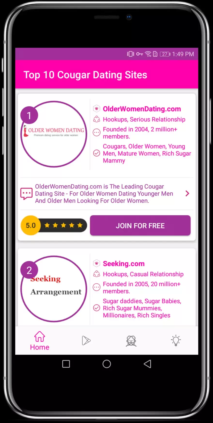 Cougar Dating Apps for Mature & Older Women ဖန်သားပြင်ဓာတ်ပုံ 0