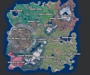 Fortnite Mobile Map Guide: Standorte, NPCs, Spawns
