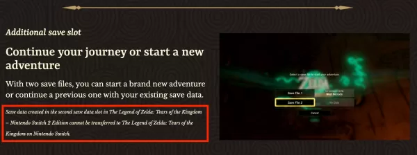 Zelda: Tears of the Kingdom Gains Cloud Save Support