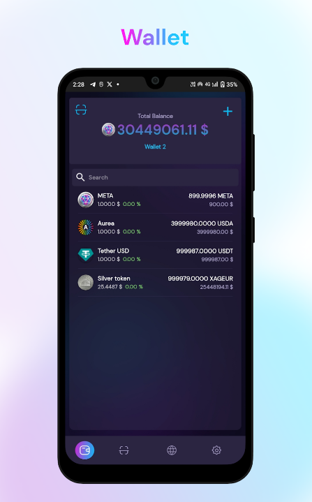 Metatron wallet ဖန်သားပြင်ဓာတ်ပုံ 3