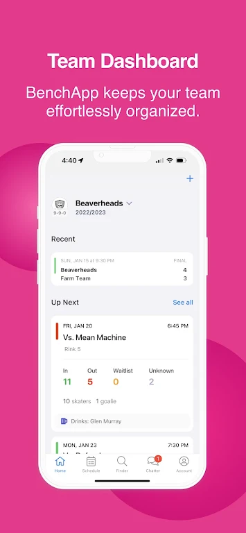 BenchApp - Sports Team Manager স্ক্রিনশট 1