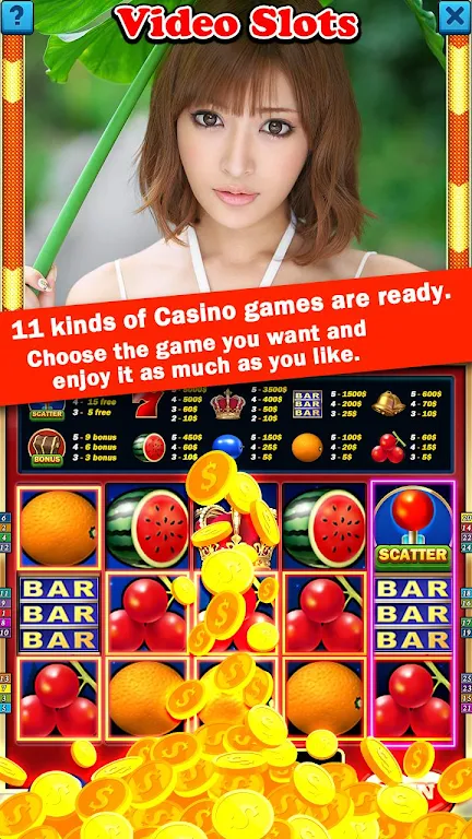 HOT Bikini Girl Casino Slots Captura de tela 0