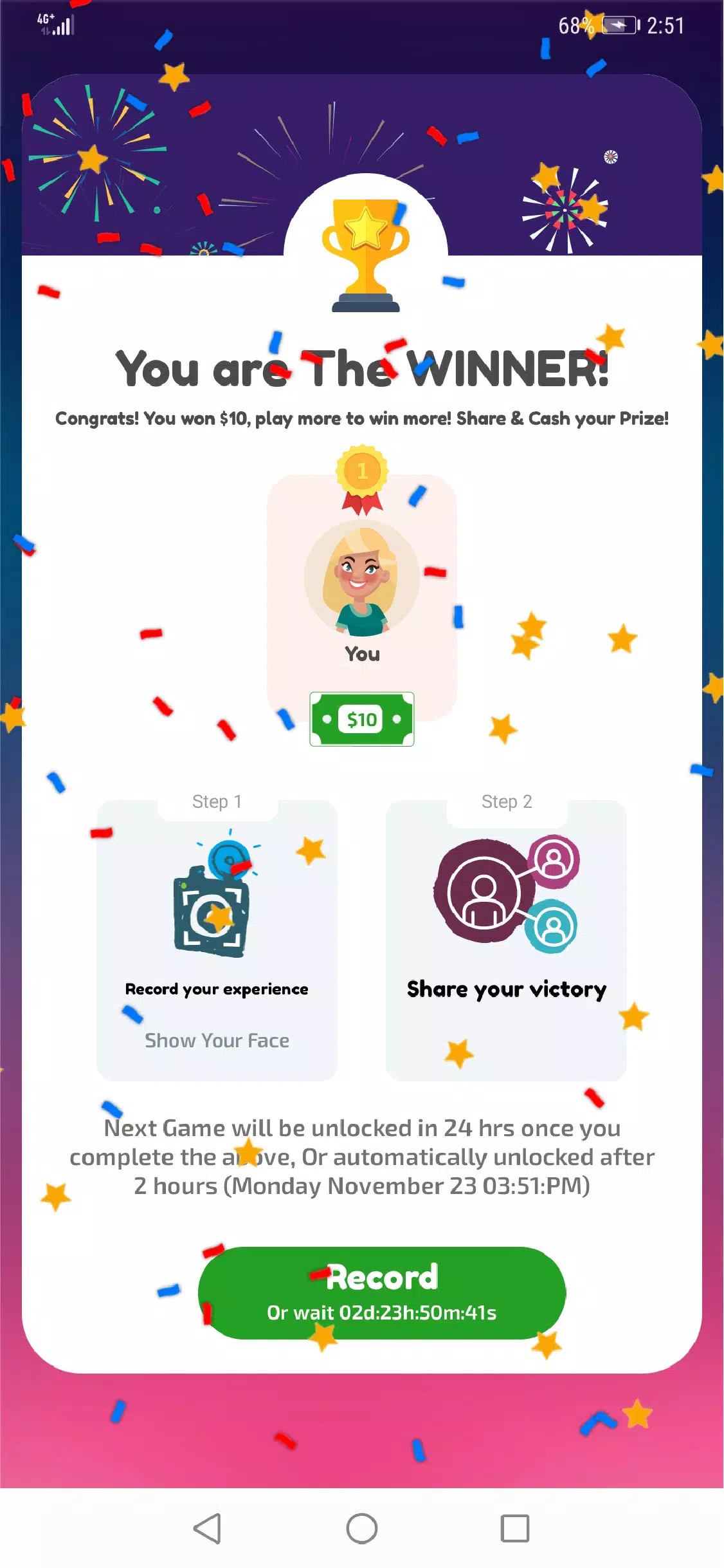 Schermata Play and Win 3