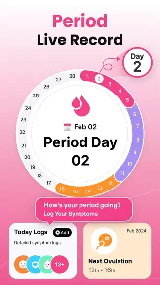 Period Tracker Ovulation Cycle स्क्रीनशॉट 0