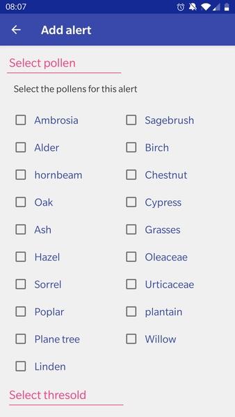 Alert Pollen Ekran Görüntüsü 1