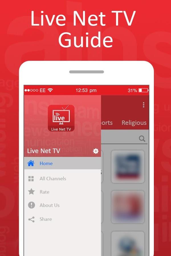 Schermata Live Net TV Streaming Guide 2