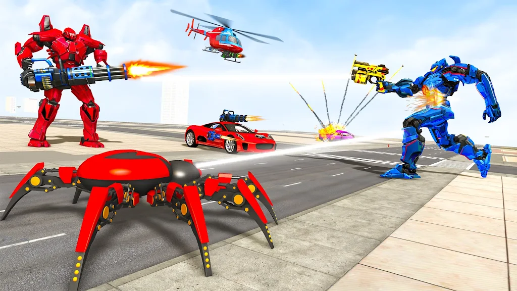 Spider Robot Games: Robot Car Ekran Görüntüsü 1