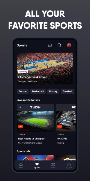 Fubo: Watch Live TV & Sports Скриншот 1