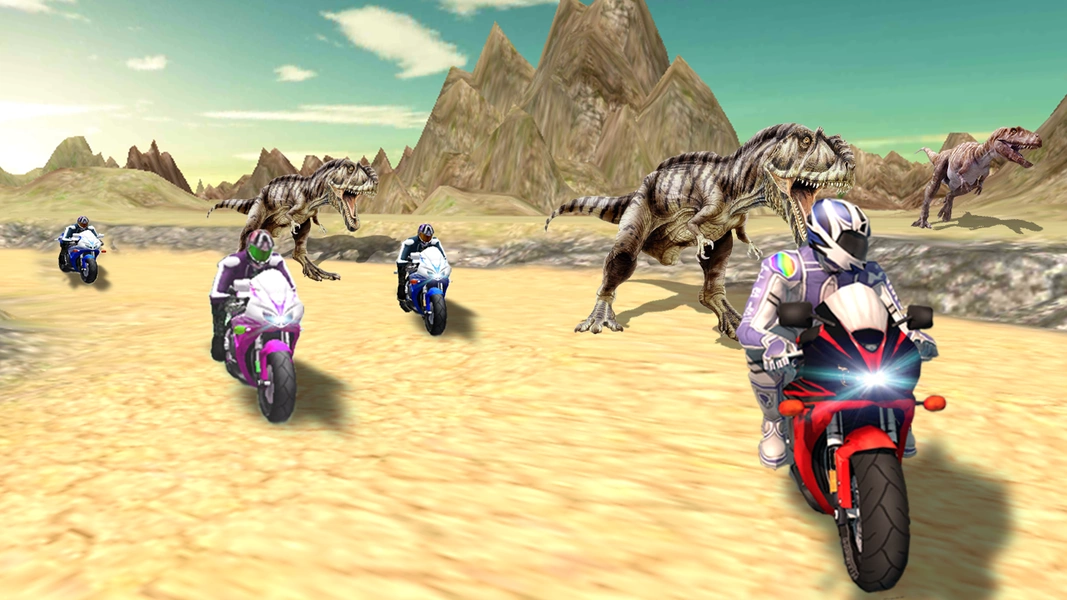 Dino World Bike Race Game - Jurassic Adventure Capture d'écran 2