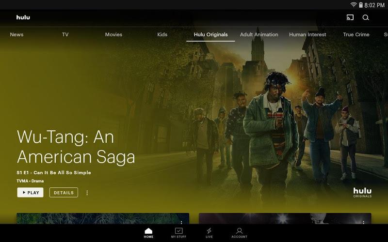 Hulu for Android TV Capture d'écran 0