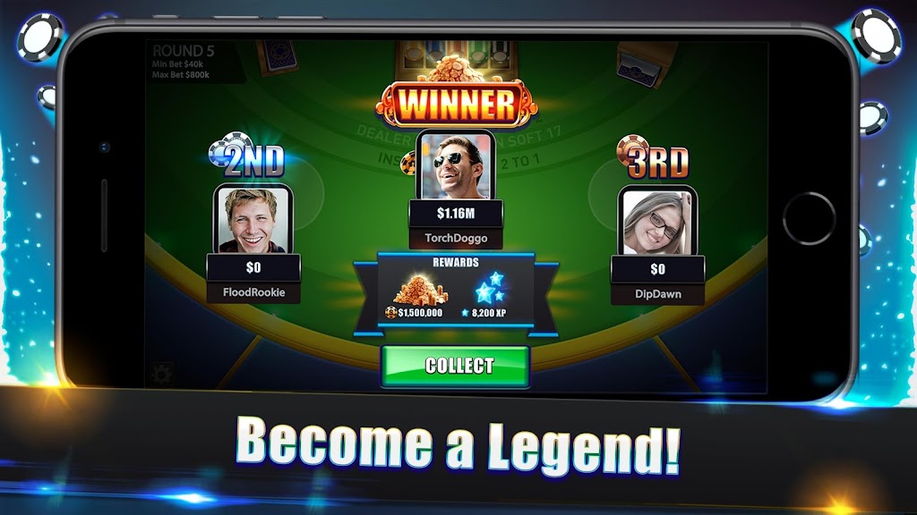 Blackjack Legends: 21 Online Multiplayer Casino应用截图第3张