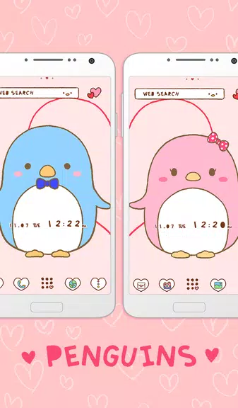 Couple Wallpaper: Penguins Ảnh chụp màn hình 0