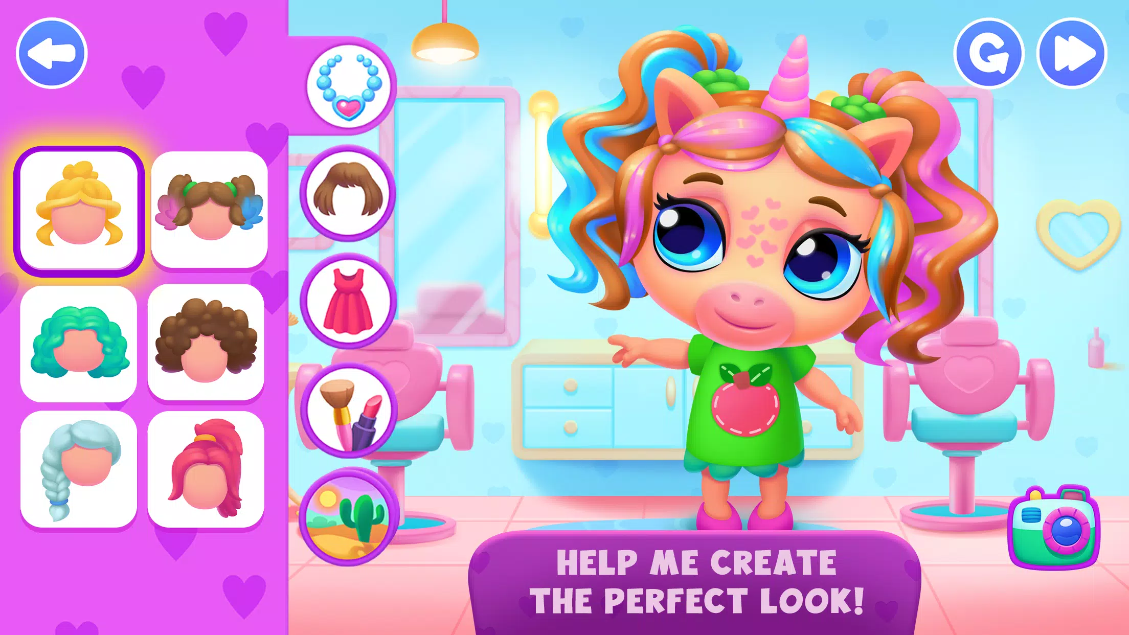 Unicorn Dress up games kids Captura de pantalla 0