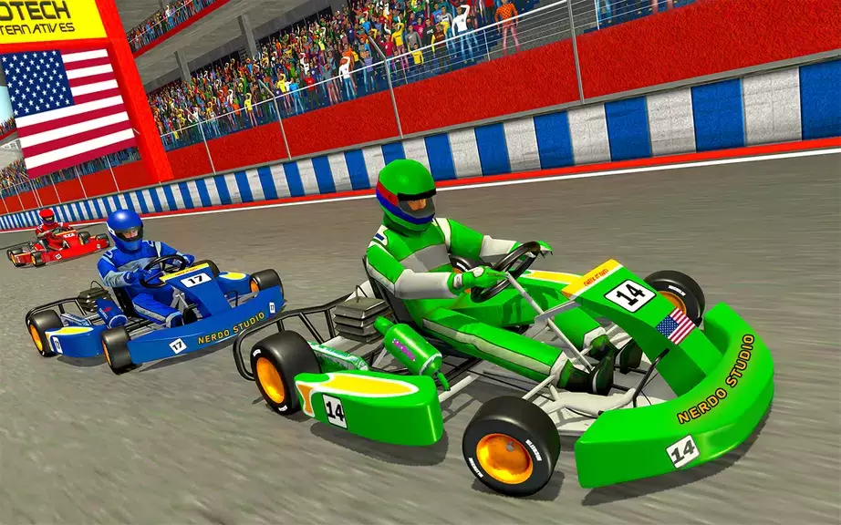 Go Kart Racing Games 3D Stunt Ekran Görüntüsü 0