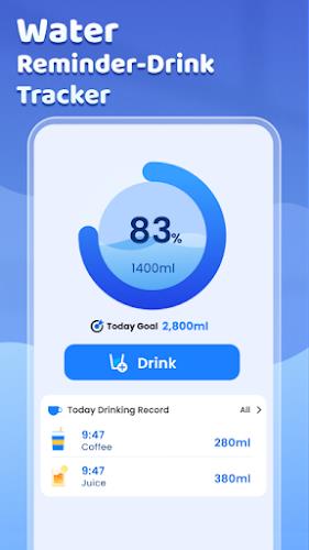 Water Reminder - Drink Tracker ဖန်သားပြင်ဓာတ်ပုံ 0