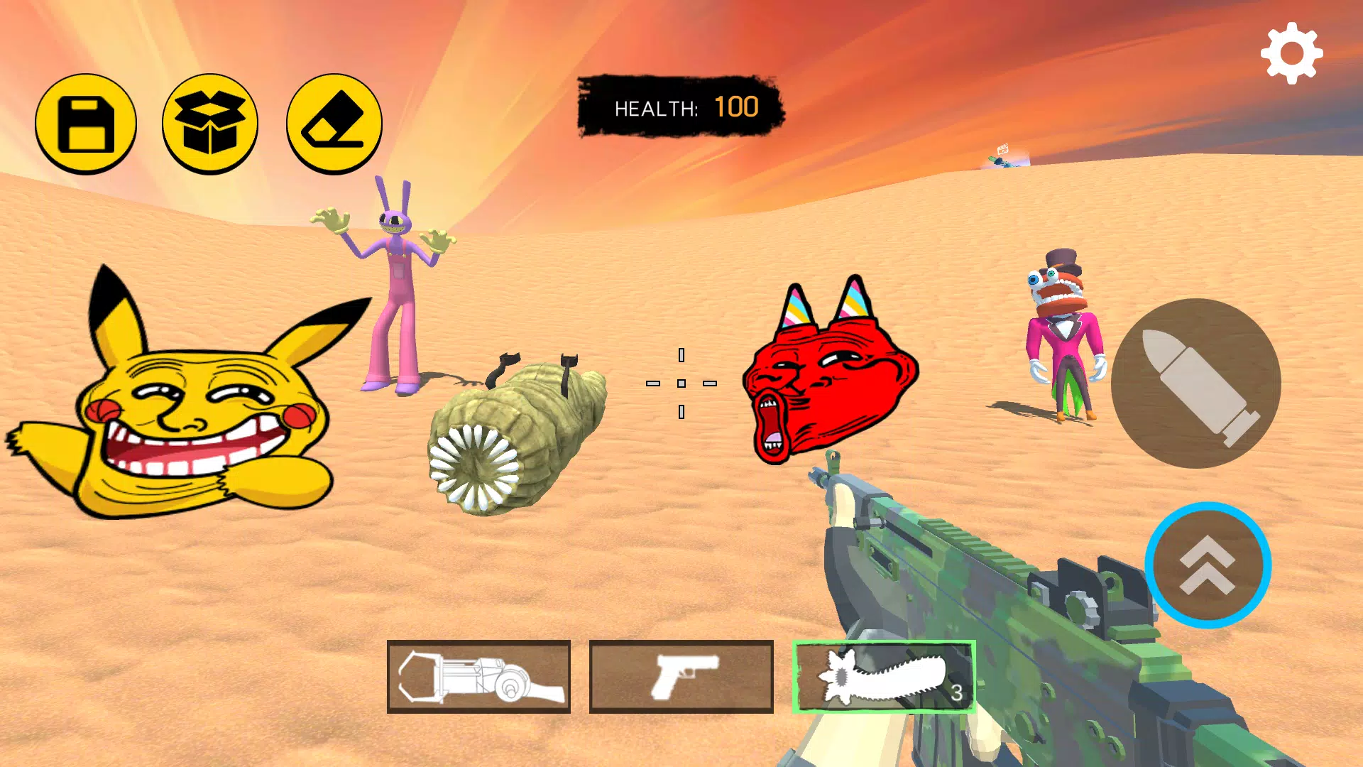 Sandbox Shooter Mods In Desert Tangkapan skrin 0