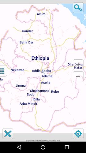 Map of Ethiopia offline Schermafbeelding 0