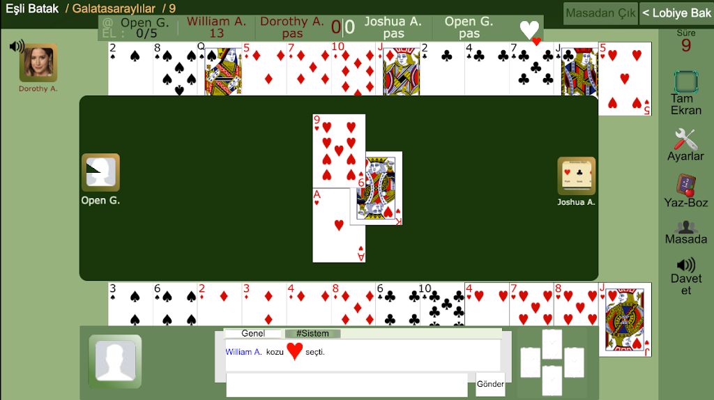 Eşli Batak Online Capture d'écran 1