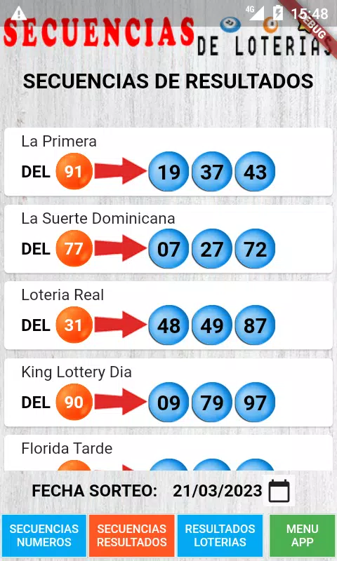 Secuencias de Loterias應用截圖第2張