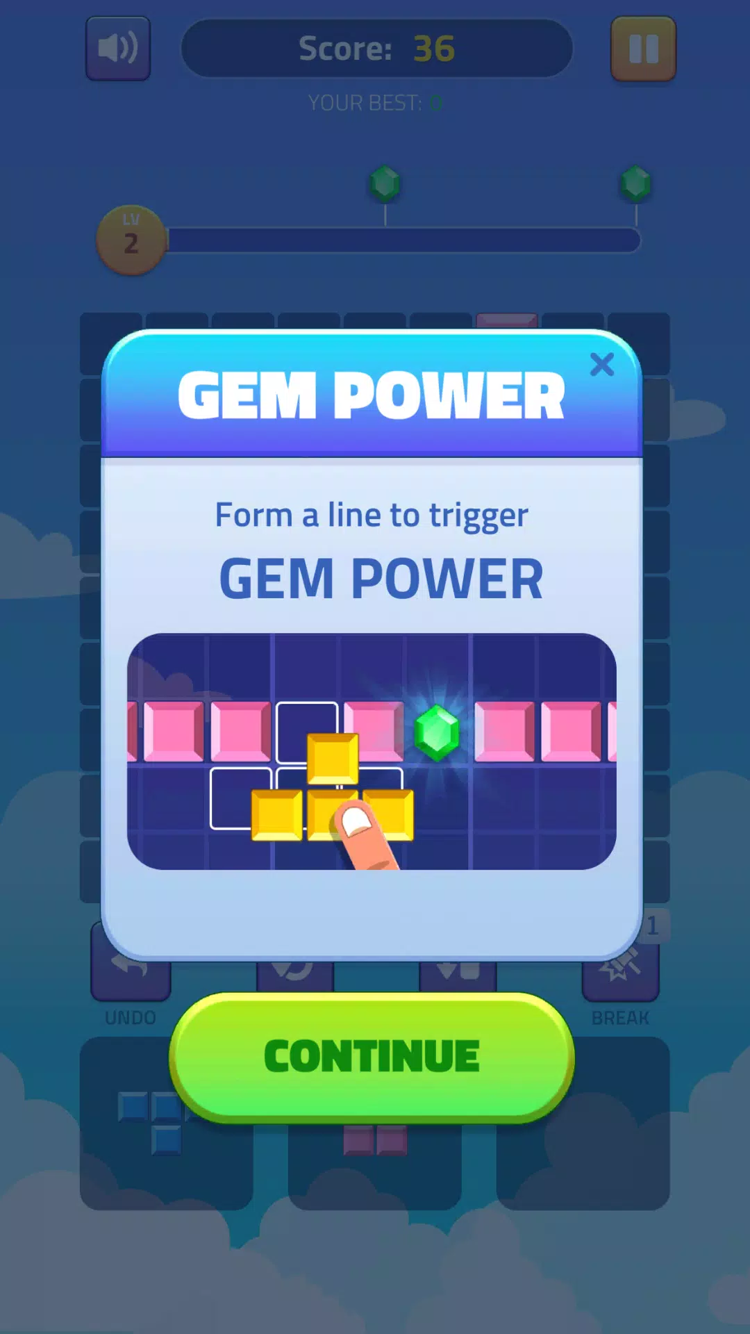 Block Puzzle - Gems Adventure ဖန်သားပြင်ဓာတ်ပုံ 2