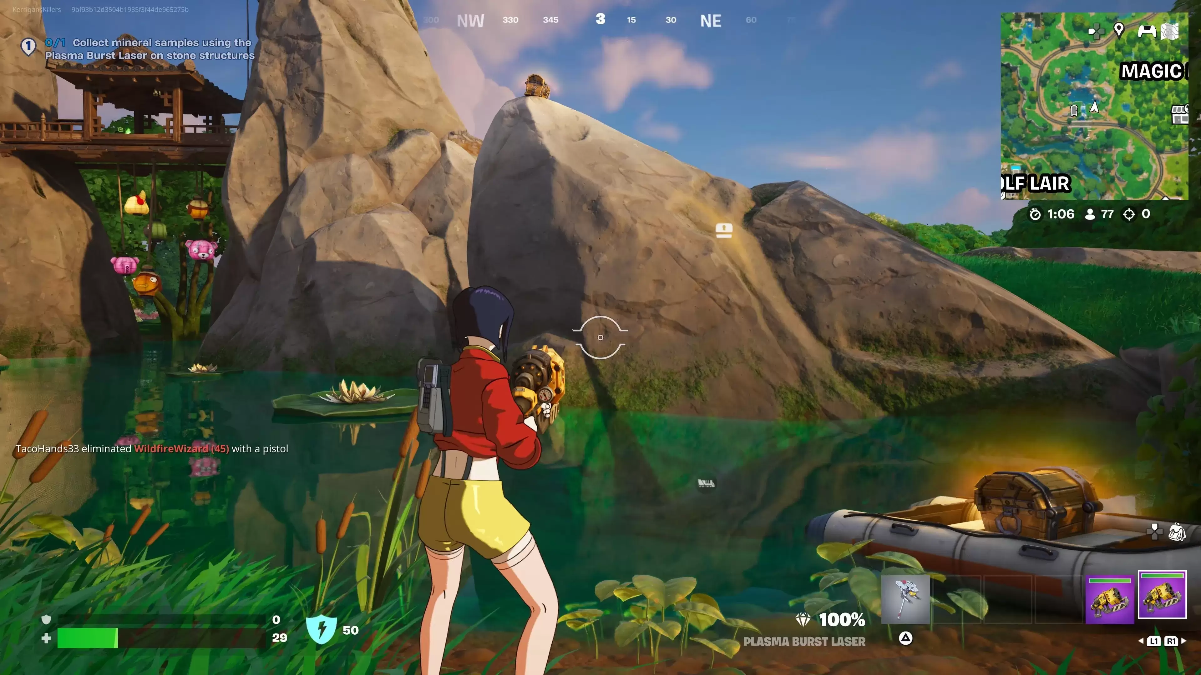 Fortnite Bab 6: Mengumpul sampel mineral dengan laser pecah plasma