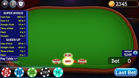 Crazy Four Poker ภาพหน้าจอ 0