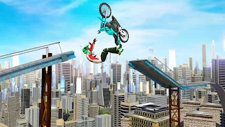 Bike Stunts 3D - Rooftop Chall Zrzut ekranu 3