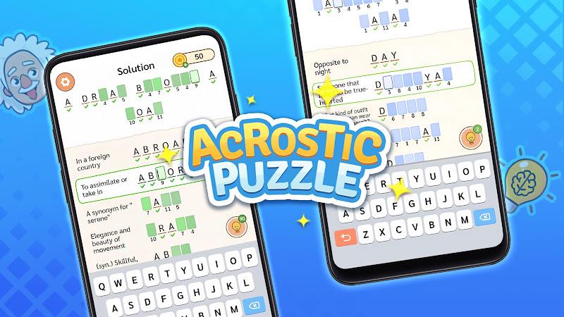 Acrostic Puzzle: Logic Fill in Capture d'écran 1