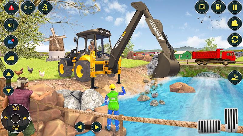 Village Excavator JCB Games Tangkapan skrin 2