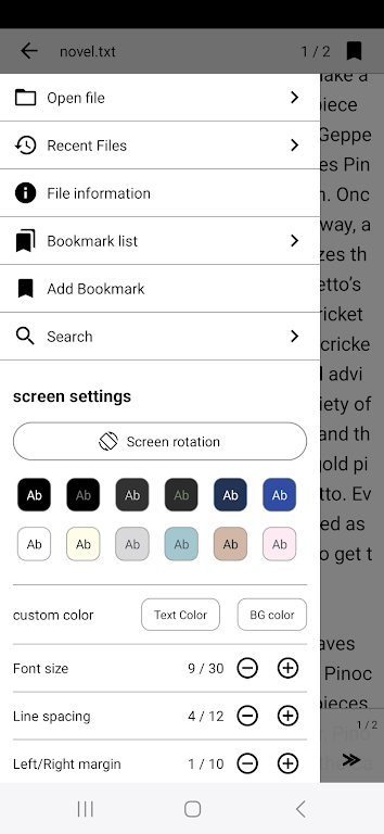 Readbook - Text Viewer Tangkapan skrin 1