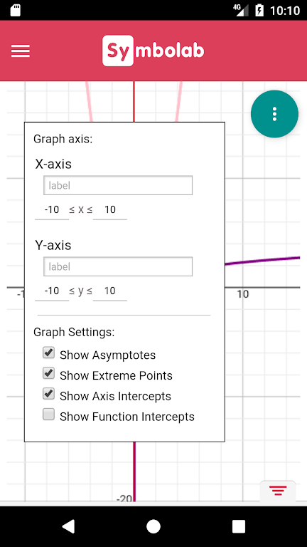 Symbolab Graphing Calculator ภาพหน้าจอ 3