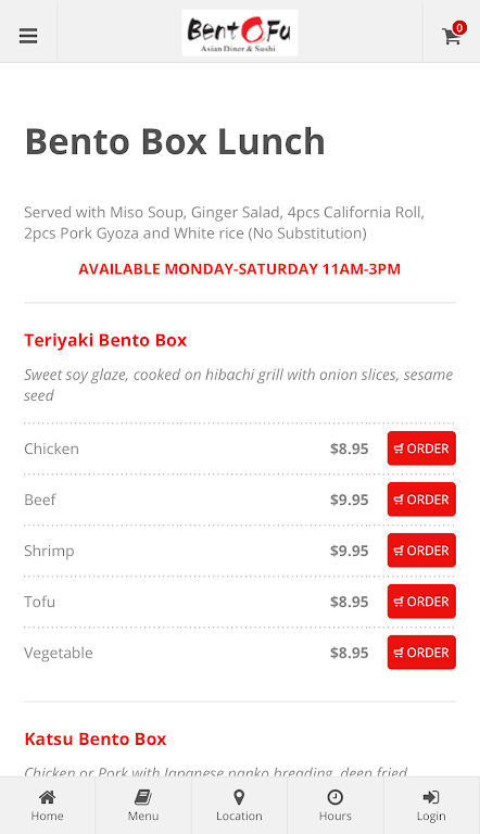 BentoFu Asian Diner & Sushi スクリーンショット 2