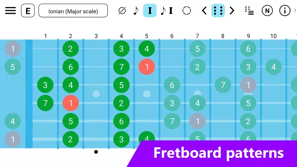 Schermata Guitar Fretboard: Scales 1